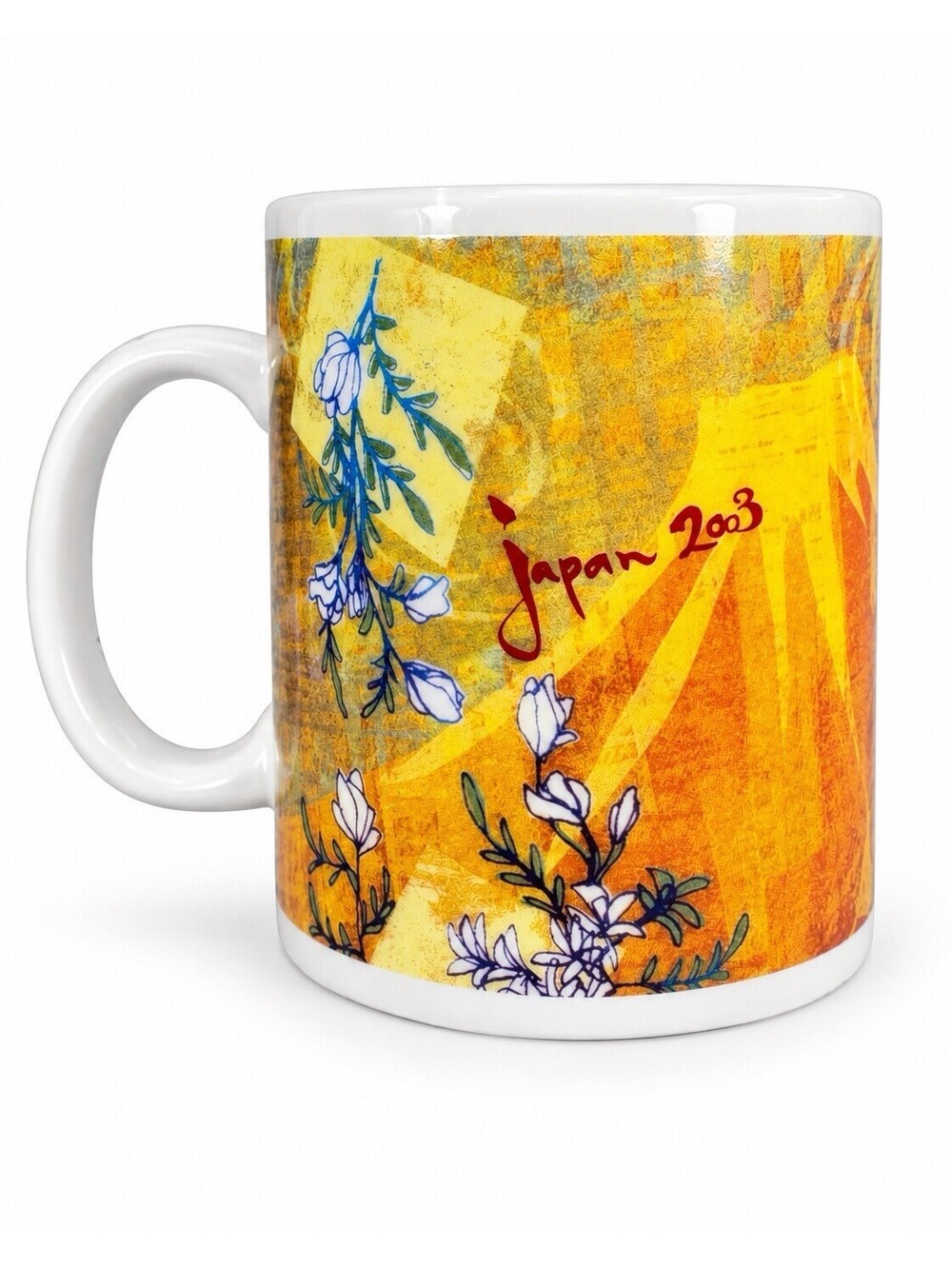 Starbucks Rare Japan 2003 Ceramic Coffee Mug Made In Japan EUC Floral Abstract